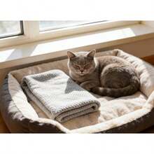 Random Blind Box Pet Blanket, 60x80cm/80x100cm, Suitable For Cats & Dogs, Waffle Texture Soft & Warm Pet Mat - 60*80cm - View 2