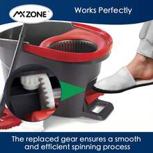 MXZONE Scrubber Mop Head Replacement Compatible With O Cedar EasyWring 1 Tank System, Spin Mop Scrub Brush Head, Hard Bristle Cleaning Brush Attachment For Kitchen Tile Floor, Not Fit RinseClean - Màu sắcG - Xem 6