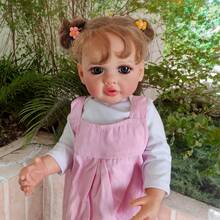 NPK 22inch Reborn Toddler Girl Full Body Vinyl Doll Betty Waterproof Bath Play Toy Christmas Gift For Girls - As Shown - View 7