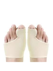 زوج من جوارب فاصل الأصابع، فاصل الإبهام مع وسادات جيل، فاصل أصابع القدم عالي المرونة، مريح وقابل للتنفس، دعم القدم نهارًا وليلاً - متعدد الألوان - مشاهدة 5