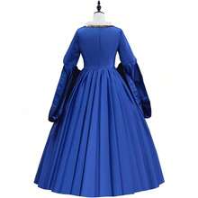 Anne Boleyn Dress  Queen Cosplay Costume Renaissance Dress Elizabethan Ball Gown For Women - Màu xanh lam - Xem 4