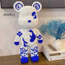 8000片白色小熊积木，蓝白瓷熊积木，DIY拼装玩具装饰，大型成人模型积木，是感恩节、圣诞节、万圣节、生日礼物、派对礼物、减压玩具的理想之选。 - 型號 - 查看 9
