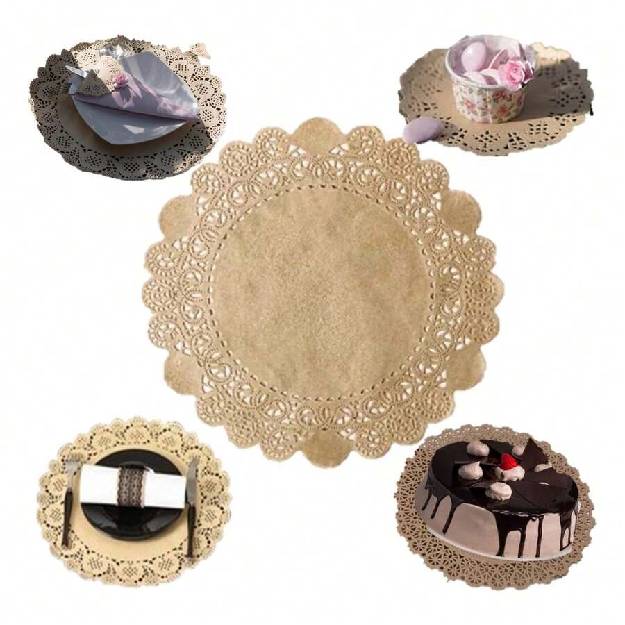 TendenciaBlondas Papel Kraft Café 100pcs#4 10cm Vintage PremiumCalidad premium. - 1 - Ver 1