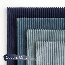 [Free Shipping]MIULEE Boho Farmhouse Throw Pillow Covers 16x16 Inch Set Of 4 Western Neutral Decorative Cushion Covers Soft Modern Coastal Corduroy Home Decor For Couch Bed Sofa Living Room Dark Blue Navy Series - 深藍色,16英寸x16英寸,4件裝 - 查看 7