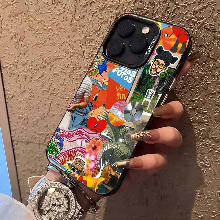 Funda de teléfono con el artista conocido B-Bad B-Bunny, diseñpara ajustarse a modelos de 16, 15, 14, 13, 12, 11 Pro, X, XR, XSMAX, 8 y Plus, hecha de TPU suave para una mayor protección caídas.17 17promax, compatible con iPhone 17, 17 Pro Max, 17 Air, 16, 16 Plus, 15, 14, 13, 12, 11, XS, XR, X, 7, 8 Plus, Pro Max, Mini, 13 Pro Max, 16 Pro Max - Negro - Ver 1
