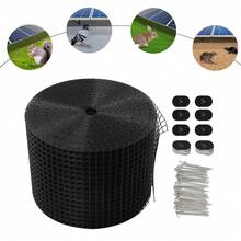 SENDERPICK Solar Panel Bird Guard Squirrel Critter Guard 8in X 100ft 70 Fasteners Clips Bird Proofing Wire Screen Protection Wire Mesh - Black - View 5