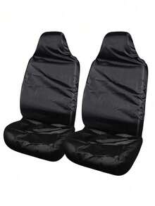 Universal Waterproof Front & Rear Car Seat Covers, Cool And Comfortable For Summer, Black, Ideal For Families With Pets, Essential Car Accessory To Prevent Pet Hair - A - View 8