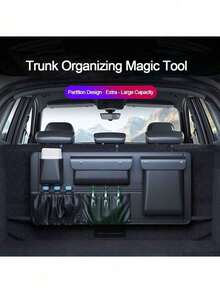 1pc Car Storage Bag, Car Organizer Box, Trunk Storage Bag, Multi-Function Car Organizer Bag, Outdoor Miscellaneous Storage Box - A - View 1
