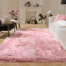 1 tấm thảm lông xù mềm mại - Thảm lông giả cao cấp thoải mái - Thảm hình chữ nhật lớn, bền, có thể giặt máy, thích hợp cho phòng khách và phòng ngủ, thảm trang trí, trang trí phòng ngủ, thảm nhỏ, thảm trải sàn, trang trí nhà cửa, thảm phòng khách, thảm nhỏ phòng khách, thảm phòng ngủ, trang trí nhà cửa phòng khách, thảm ngoài trời, thảm có thể giặt. - Hồng - Xem 4