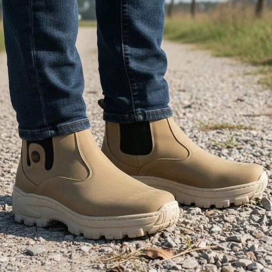 Men's Adventure Boot Trail Combat Boot Ketter Boots Non-Slip Sole Tractor Agro Whisky - 米色 - 查看 1