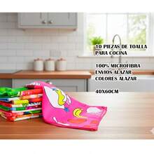 10 Pieces Of Hand Towels - Kitchen Towel - Microfiber - Soft To The Touch - Various Designs - متعدد الألوان - مشاهدة 5