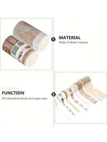 EstiloTendenciaEXCEART Cinta Decorativa Washi Para Diario Y Scrapbooking 7 Rollos De 78.74 Pulgadas Para Manualidades Y DecoracióN CreativaCalidad PremiumVersióN Mejorada - B - Ver 5