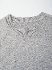 ANDREILEE Men's Casual Loose Solid Color Retro Korean Style All-Match Pullover Knit Sweater Vest, Suitable For Spring And Summer - Light Grey - View 4