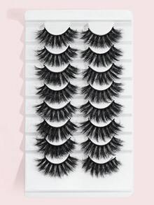 MAANGE 3 Pairs/8 Pairs/20 Pairs Mixed Pack Natural Look Volumized False Eyelashes, End Eye Elongated Faux Mink Lashes, Suitable For Parties, Gift For Women & Girls