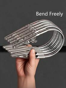 5/3/2/1pc Adjustable Soft Tube Dual-Head Alligator Clips, Bendable Dual Clips, Mosquito Coil/Repellent Holder, Desktop Organizer For Incense Burner/Photos/Labels/Notes/Cable Management - Multicolor - View 3