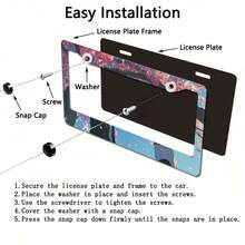 Metal License Plate Frame, Cherry Blossom Tree Design, Romantic Car Decoration, Perfect Choice For Valentine's Day - 31*16cm - Xem 6