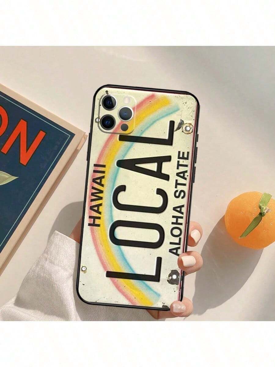 Funda de Placa de Licencia Vintage de Hawái Aloha Compatible con 16 15 14 13 12 11 Pro Max XS XR X 12 13 Mini 16 15 Plus Fundas, Funda compatible con funda 17 pro max, funda 17 pro, funda 17, funda 16, funda 16 pro max, funda 15 - AB2808 - Ver 1