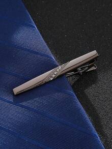 1pc Men's Simple Business Necktie Accessory Tie Clip, Asymmetrical Pattern, Affordable Clip To Enhance Style - Bevel Tie Clip - View 10