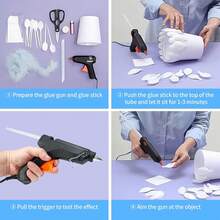 20/50/90支装迷你热熔胶棒，透明胶枪棒，适用于金属、木材、玻璃等材质的DIY艺术工艺品和学校项目，可粘合。 - 透明色 - 查看 4