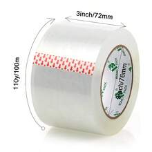 BOMEI PACK Cinta de Embalaje Transparente Cinta de Embalaje Industrial para Embalaje de Envíos Sellado de Mudanzas 1.8Mil 3 pulgadas x 110 yardas por rollo - 3pulgadas - Ver 2
