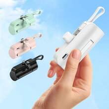Mini 10000mAh 2-In-1 Portable Charger With Wireless Charging Compatible With IPhone/Type-C - 粉紅色的 - 查看 3