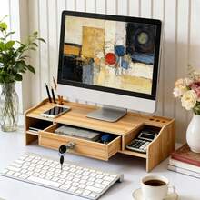 台式电脑显示器增高支架 - Wood color - 查看 3