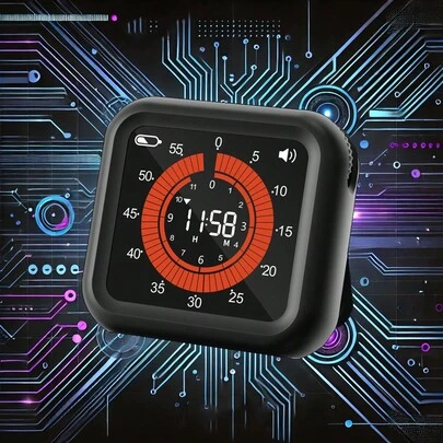 创意极简静音可视计时器 | 学生和儿童的时间管理工具，厨房烘焙和烹饪的理想之选 | 轻松掌控时间