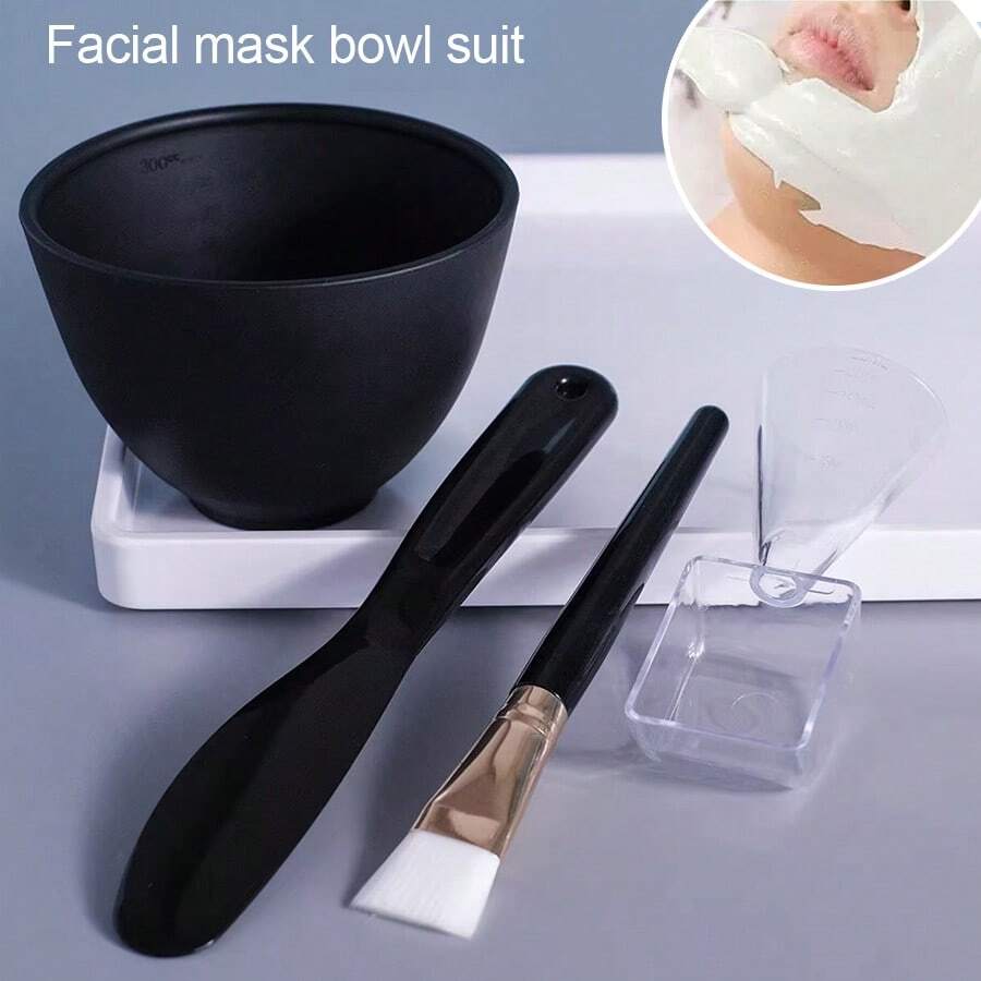 3/4/5pcs Face Mask Mixing Bowl Set, Girls Facial Care Tool Kit, Women Beauty Makeup Accessories