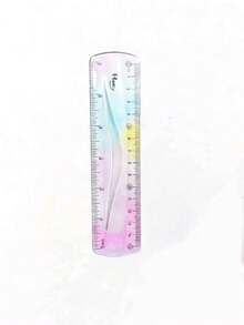 1pc Flexible Ruler, 15cm/30cm Plastic Ruler Shatterproof Straight Edge Ruler Soft Bendable Ruler For School Classroom Office Kids & Adults (6inch/12inch) - Multicolor - View 10