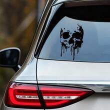 4pcs Car Stickers And Decals, Car Window Decals Vinyl,  Black  With Dripping Effect Design Automotive Decals,Funny Bumper Stickers - A - Xem 3