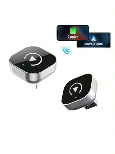 2-In-1 Wireless CarPlay And Android Auto Adapter - Plug And Play Car Converter, Instant Auto Connection, No Delay, Compact USB/USB-C Port, Compatible With IPhone And Android Devices, Supports Wireless CarPlay And Android Auto, Upgrade Car Audio, Bluetooth 5.0 High-Quality Sound, No Battery Required, Modern Car Accessory, Supports IOS 10+/Android 9+