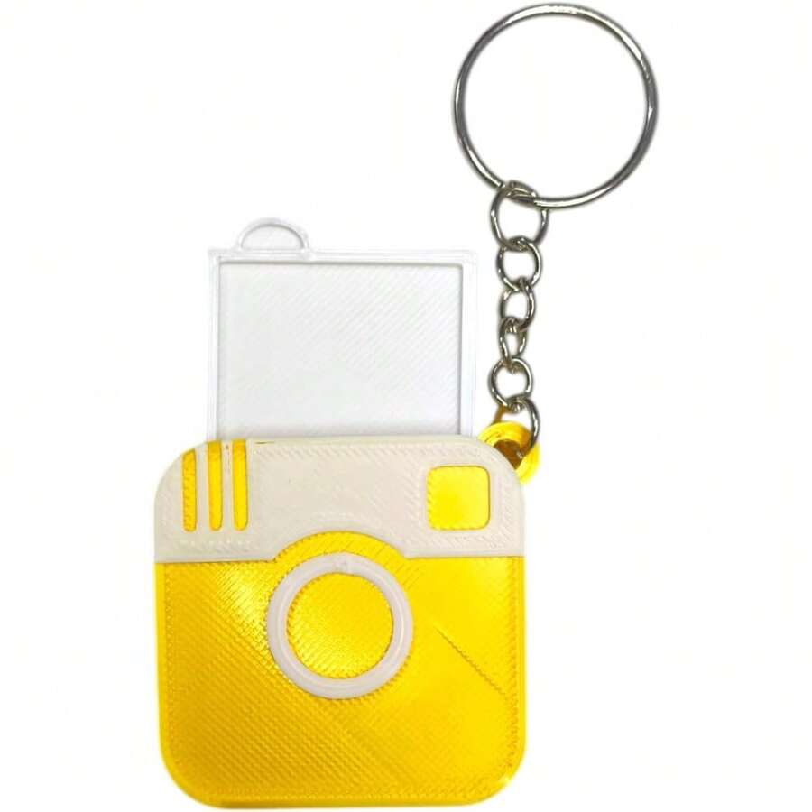 Llavero Camara Para agregar Foto Personalizada Recuerdo Regalo Aniversario Parejas 14 Febrero - Dorado - Ver 1