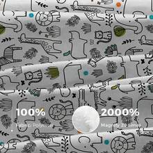 1件卡通动物图案毛毯，包含狮子、大象、长颈鹿、斑马、犀牛等动物图案，色彩鲜艳，采用柔软法兰绒面料，轻盈透气，四季皆宜，非常适合沙发、床、沙滩、露营等场合，是新年和生日的理想礼物，可机洗。 - 彩色 - 查看 11