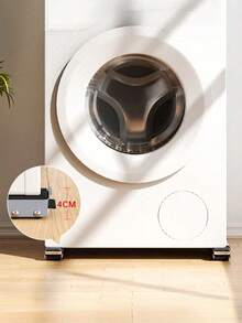 一套18英寸可调节不锈钢移动底座支架，带轮子、橡胶防滑垫，适用于冰箱、洗衣机、烘干机、洗碗机、床头柜，带可锁定脚轮 - 彩色 - 查看 11