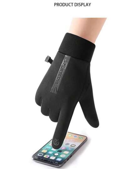 One Pair Of Unisex Outdoor Gloves With A Thermal Lined, Windproof, Cold-Proof, And Waterproof. These Warm Gloves Are Perfect For Outdoor Sports, Including Running, Cycling, And Driving – An Essential Outdoor Item.