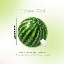 创意可爱防滑圆形水果主题鼠标垫 - 适用于卧室、客厅、书桌装饰和办公电脑使用 - 彩色 - 查看 6