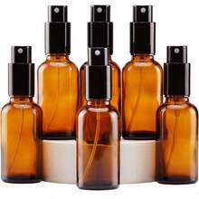 Yizhao Ambar Pulverizador Cristal 30ml Glass Spray Bottles con [Atomizador] para Aceites Esenciales Mezclas de Aromaterapia Perfumes Masajes Líquidos Químicos Farmacéutico 6Pcs - mbar - Ver 1