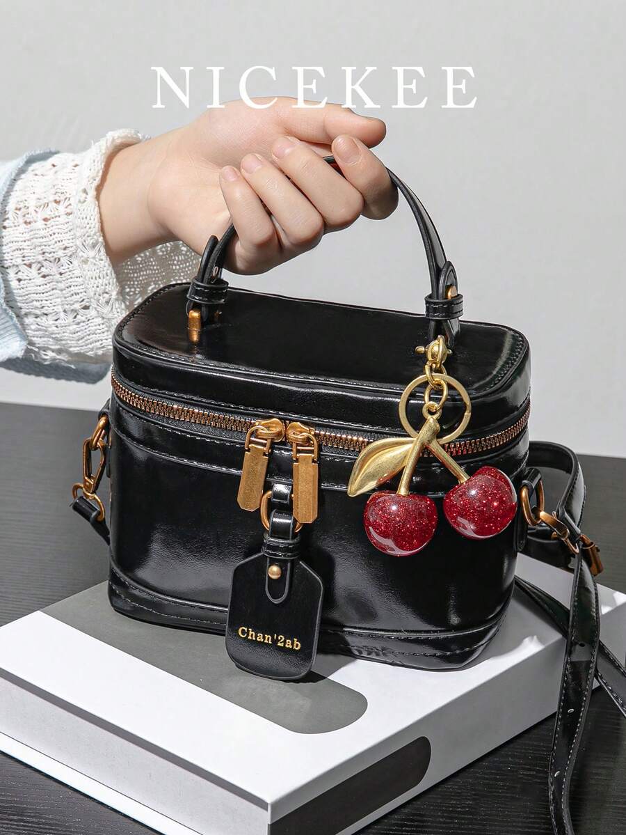 Niche Design Fashion Forward Faux Leather Handbag, Vintage Exquisite Style Crossbody Bag, Suitable For Commuting And Dating