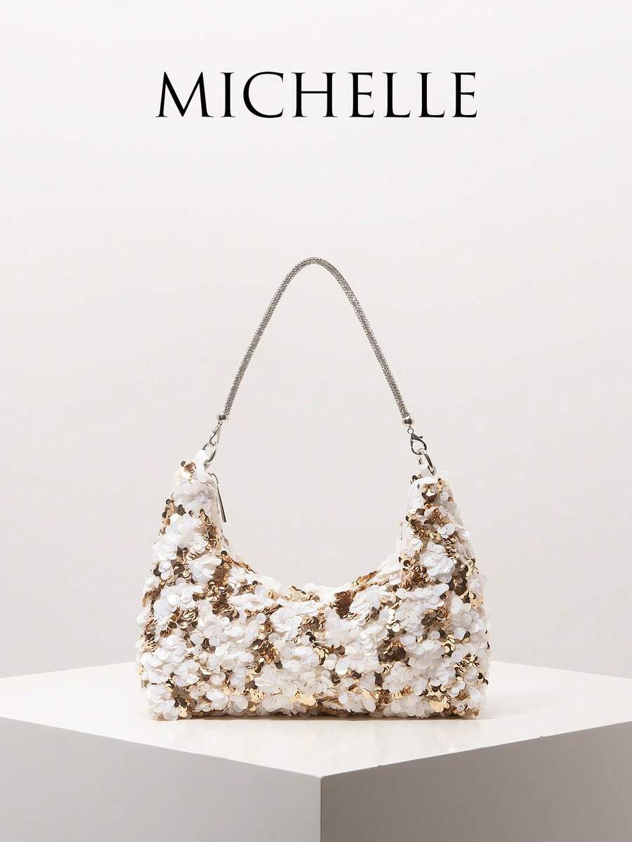 单肩包、亮片包、新娘派对包、晚礼服包、晚礼服配饰、女士手提包、婚礼用品、优雅女士包、女士礼物、情人节（随机图案） - 彩色 - 查看 1