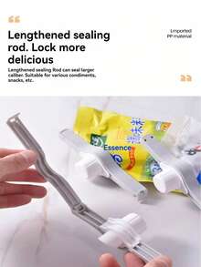 Reusable Silicone Sealing Clips - Ideal For Sealing Snacks, Tea, Milk Powder, Etc. - Kitchen Storage And Organization - Multicolor - View 7