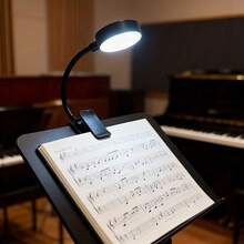 1pc 4-LED Clip-On Reading Light, White, 3 Color Temperatures, Dimmable, Mini Clip-On Reading Lamp, Bedside Lamp, Home, Reading Illumination 300mAh - Black - View 5