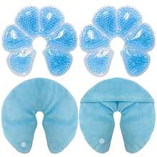 Lyntimo 2pcs Breast Ice Packs With Soft Cover, Hot/Cold Breast Pads, Essential For Nursing Mothers - Multicolor - View 12