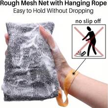 1/3/6pcs Grey Mesh Soap Saver Pouch, Exfoliating Soap Bag For Bathing Or Showering, New Soap Pocket Scrubber Sponge - Gray 6-pack - View 2