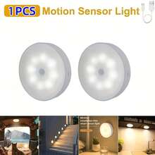 1pc Smart Motion Sensor Light, USB Rechargeable Night Light, Cool White, Stair Light, Creative Gift, LED Bedside Lamp, Bedroom Home Lighting, Student Dorm Bookshelf Light, Wardrobe Light, Bedside Lighting, Staircase Lighting, Modern Lighting, Minimalist Lamp, Light, Portable Lighting, Smart Night Light, Motion Activated Light, Small Space Illumination, Home Decor Enthusiast - White - View 10
