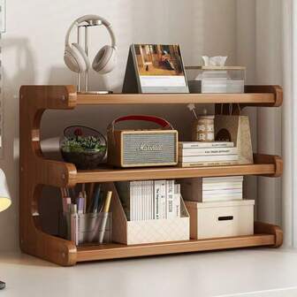 1pc Retro Multi-Tier Kitchen Rack, New Chinese-Style Multi-Function Storage Rack, High-End Dining Table Display Shelf With Cup Holder, Suitable For Living Room, Bedroom, Office, An Ideal Gift For Friends And Family, And Perfect For Room And Dining Table Decor.