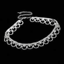1pc Ins-Style Hollow Geometric Claw Chain Zirconia Necklace, Suitable For Women's Evening Wear - White - View 10