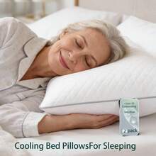 2-Pack Pillows,Bed Soft Support Queen Pillow Pillow Helps Sleep And Protect The Neck Pillow , Hotel Collection Standard/Queen Bed Pillow Set Set Of 2 Down Alternative Bedding For Supine, Stomach Or Side Sleepers Luxury Hotel Comfort Pillow Holiday Perfect Gift For Home Decor Bed Pillows And Home Goods(White) 20X30in - trắng - Xem 6