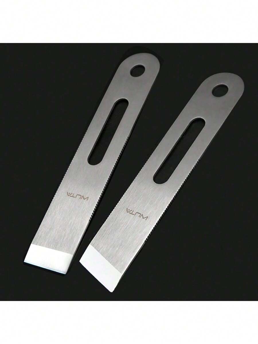 EstiloTendenciaWUTA - Cuchillo De Piel De Acero Inoxidable, Cuchillo Adelgazante De Piel, DiseñO Profesional, Corte Afilado Para Manualidades, Corte De Piel (Redondo/Plana/Inclinada Y Diestro/Zurdo)Calidad PremiumVersióN Mejorada - 1 - Ver 1