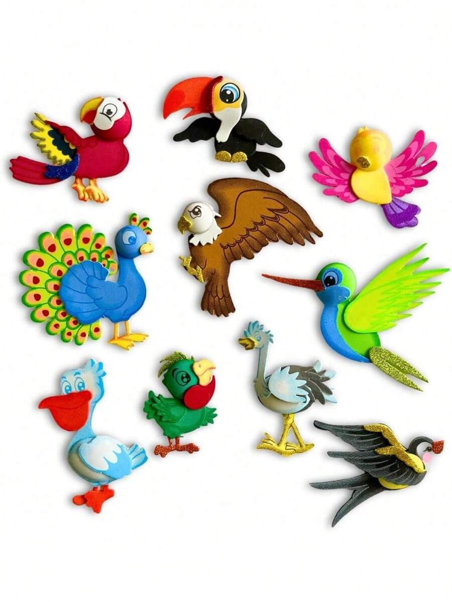 EstiloTendenciaBeetbul – Figuras De Foami Para Manualidades DIY – Set De 10 Piezas Para Scrapbooking, Cuadernos, Termos Y MáS (Aves)Calidad PremiumVersióN Mejorada - tundra - Ver 1