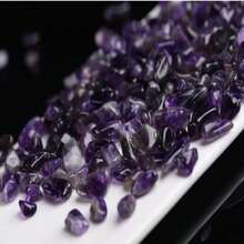 0.5-1.2厘米/0.19-0.47英寸天然紫水晶碎石（无孔） - DIY盆栽填充物，小型鱼缸装饰石 - 紫色 - 查看 5